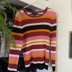 Multicolored striped sweater